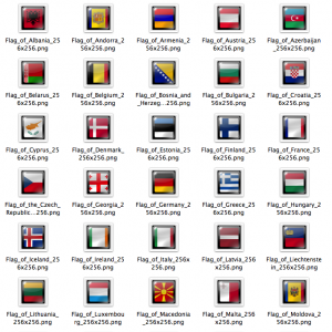 Glossy Europe Flag Icons