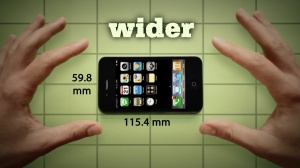 iPhone 5 is wider