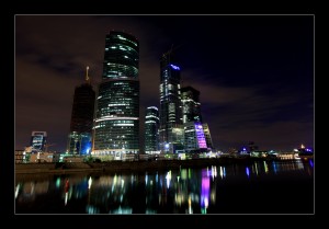 Moscow City in the night